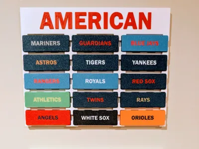 MLB Standings Board