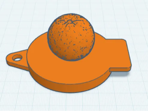 オレンジ3Dスキャン、缶キャップ