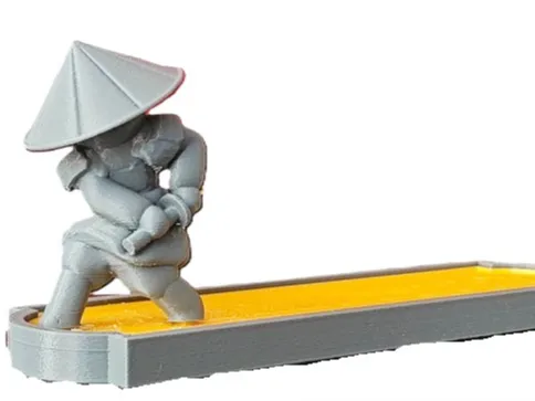 Bamboo samurai incense holder