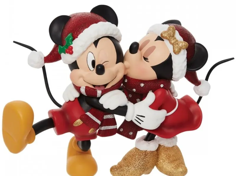 Mickey and Minnie mouse xmas kiss
