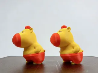 水豚噜噜摆件模型