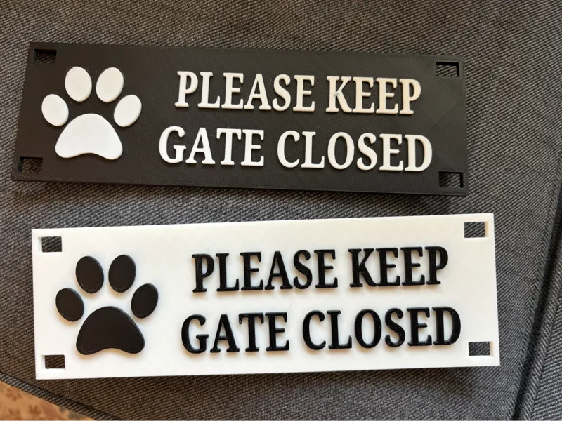 Dog Gate Sign for Yard
