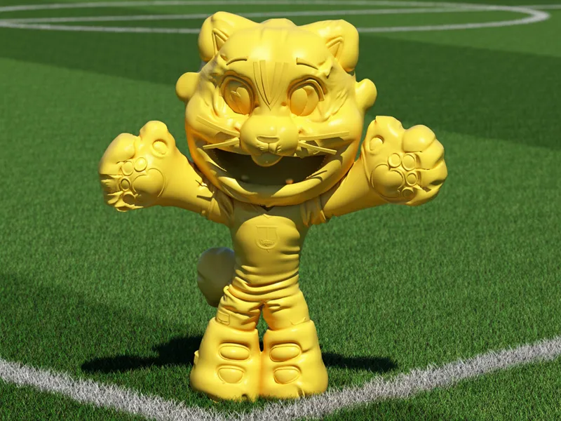 Figura de Cat estilo Peluche del  FCBarcelona