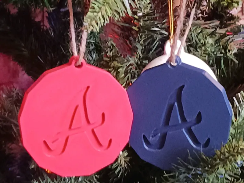 braves christmas ordament