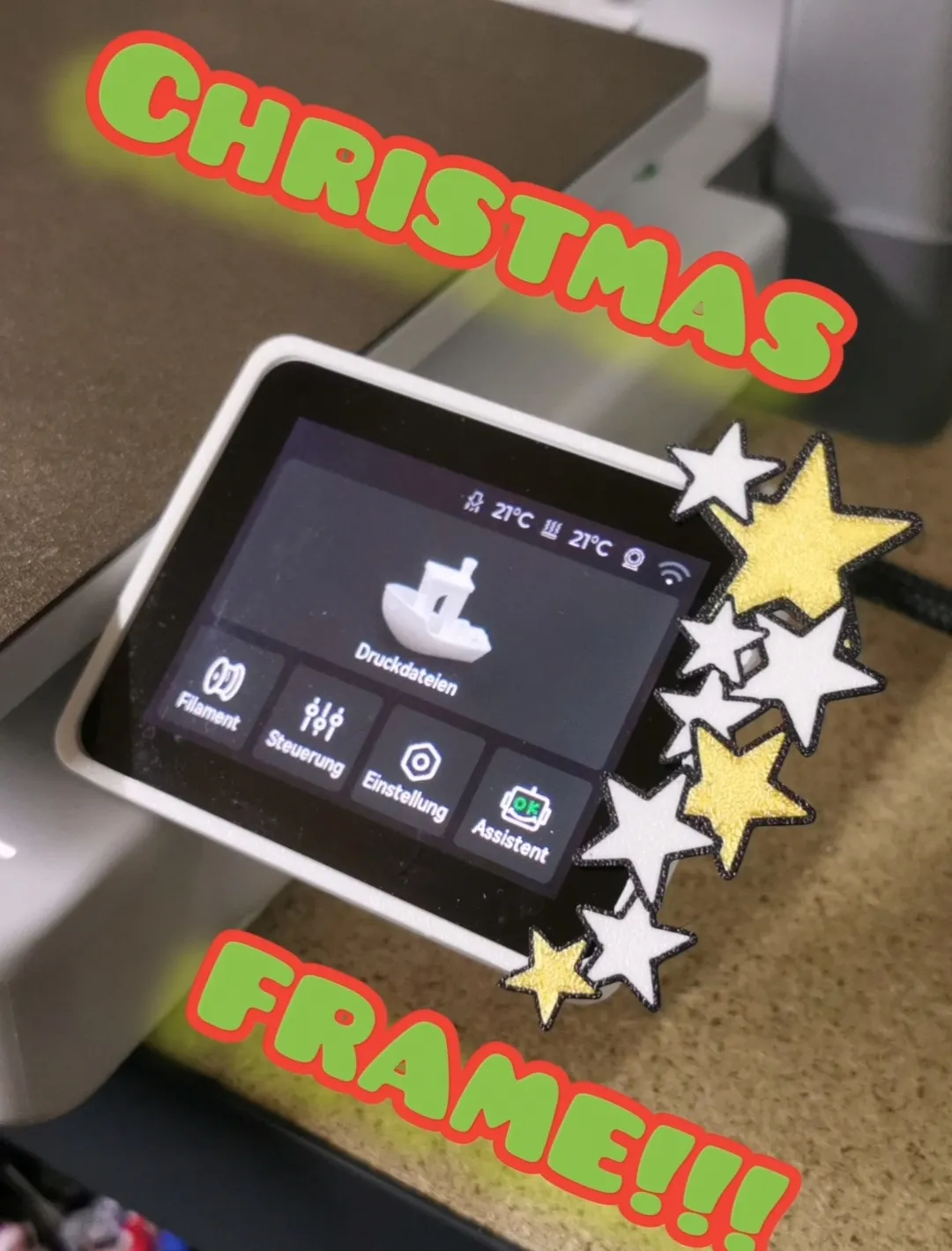 Christmas Display Frame for Bambu Lab A1 - Free 3D Print Model - MakerWorld