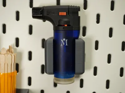 Torch Lighter Holder For IKEA Skadis PEGboard 30mm