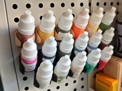 Pegboard 5ml Paint Rack Double-Layer Version, Pegboard Hole Diameter 6mm, Spacing 16mm