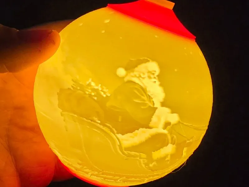 Litophane Christmas ornament 64mm/80mm diameter