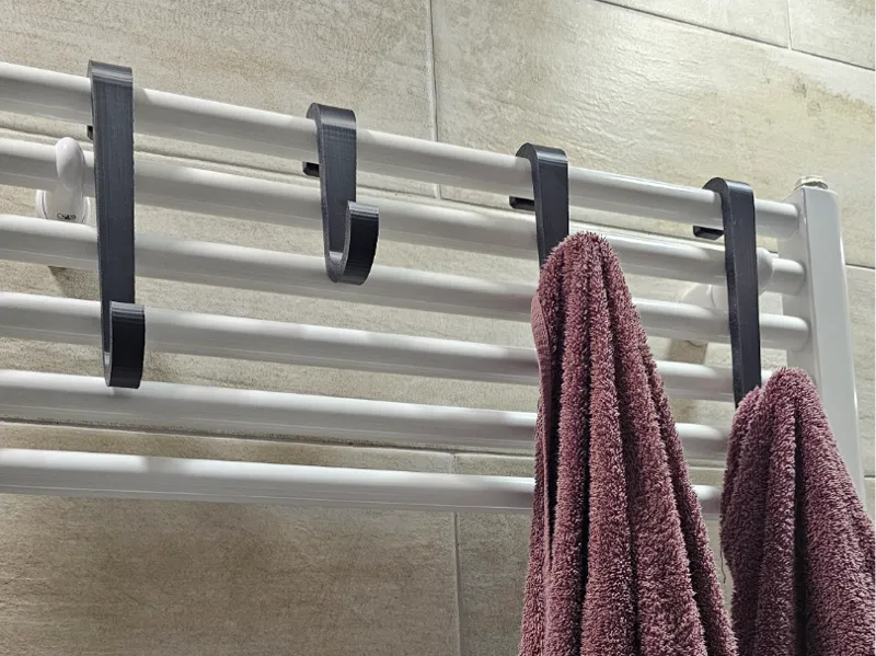 Hook for a 23mm heated towel rail
