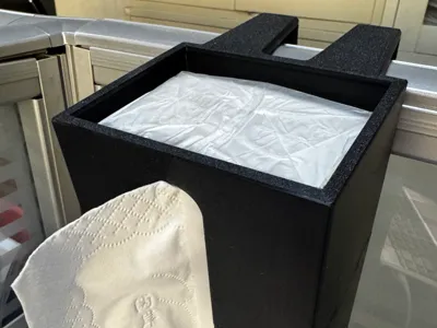 Workstation Tissue Box - Hangable Partition