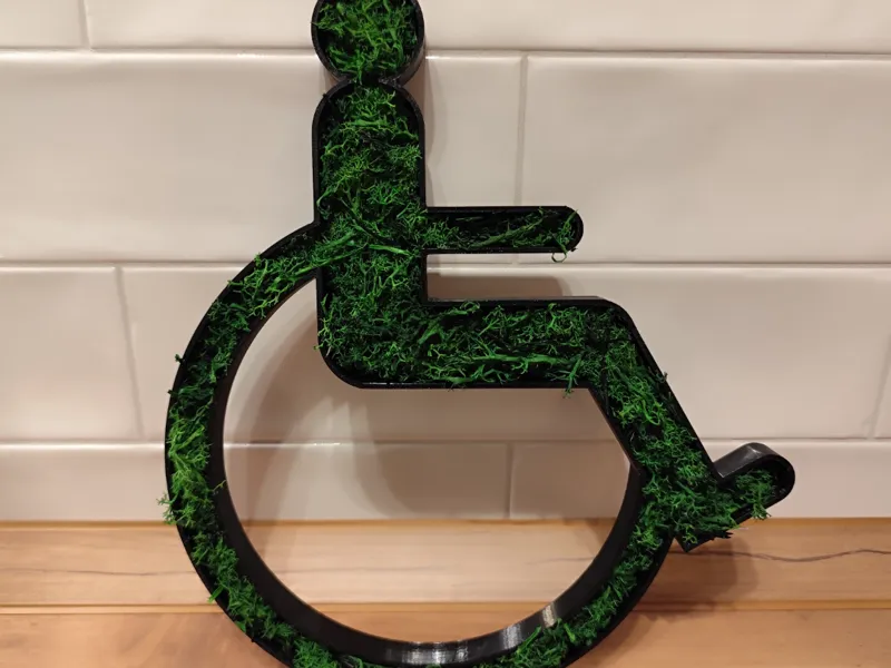 WC Schild Rollstuhl Moos
