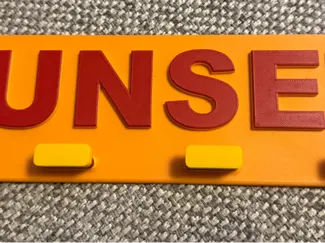 Sunset key holder. Multicoloured.