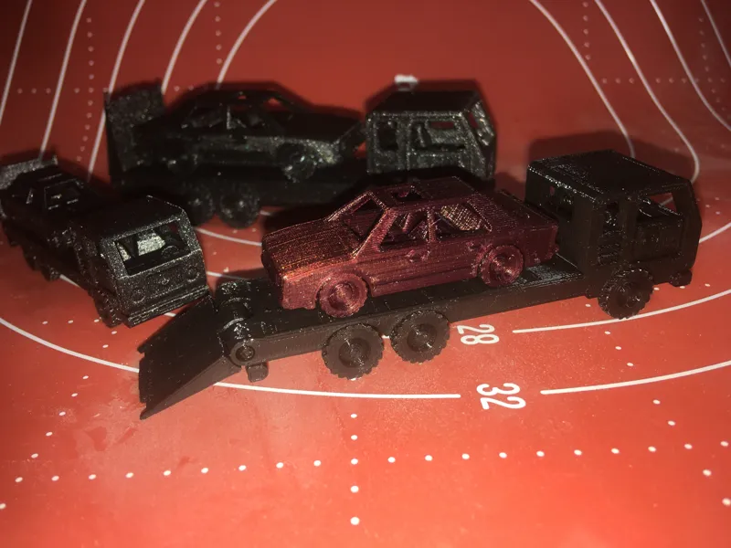 Tow truck - printed in one piece without supports