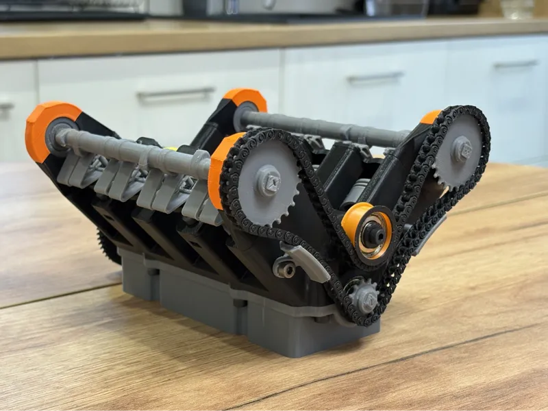 V8 Engine Model |  Moving parts