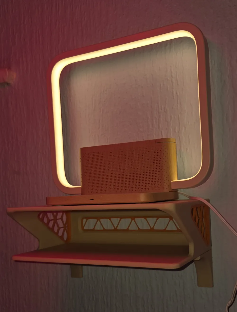 Wall shelf with decor - no AMS needed. - Free 3D Print Model - MakerWorld