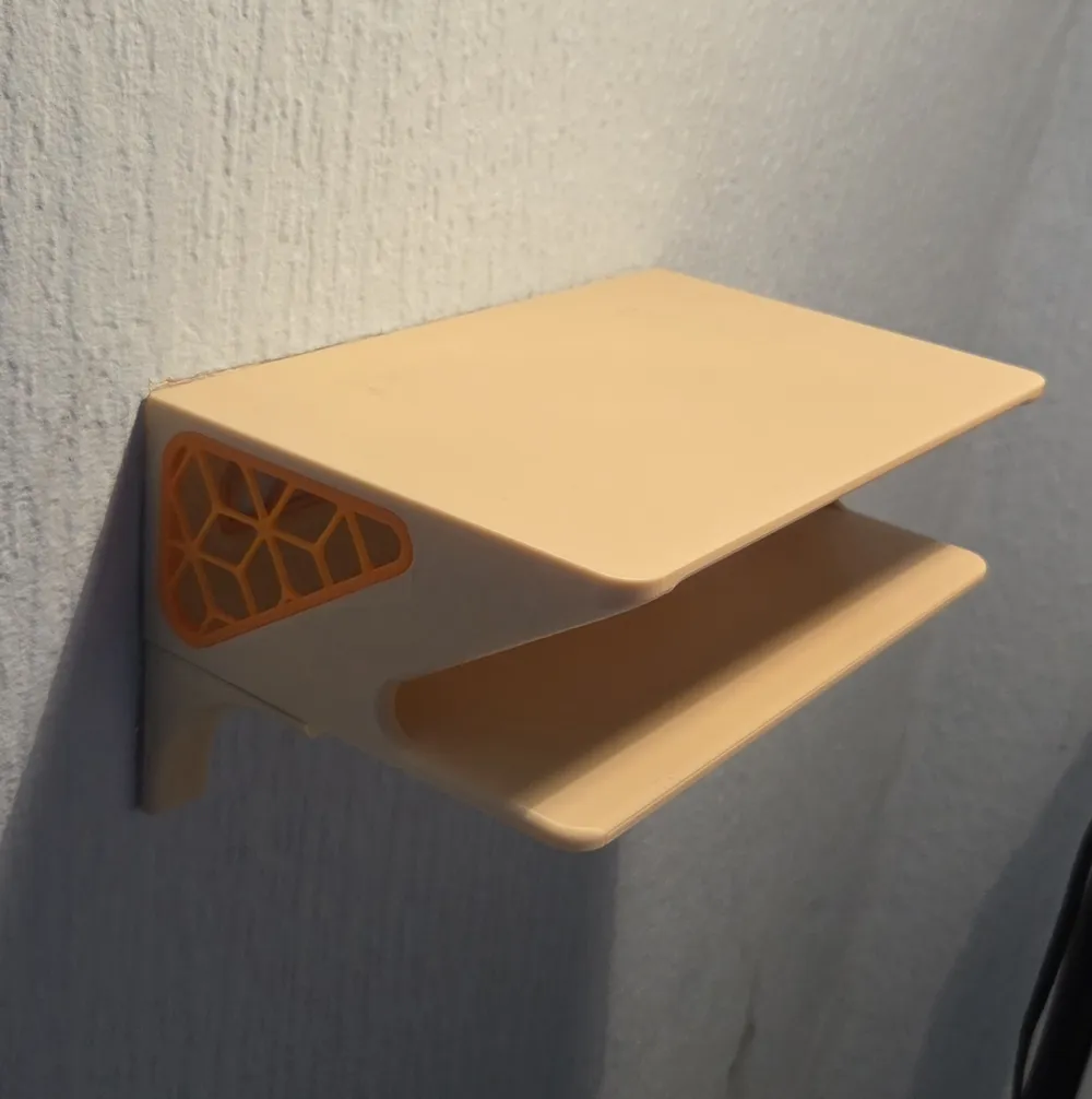 Wall shelf with decor - no AMS needed. - Free 3D Print Model - MakerWorld