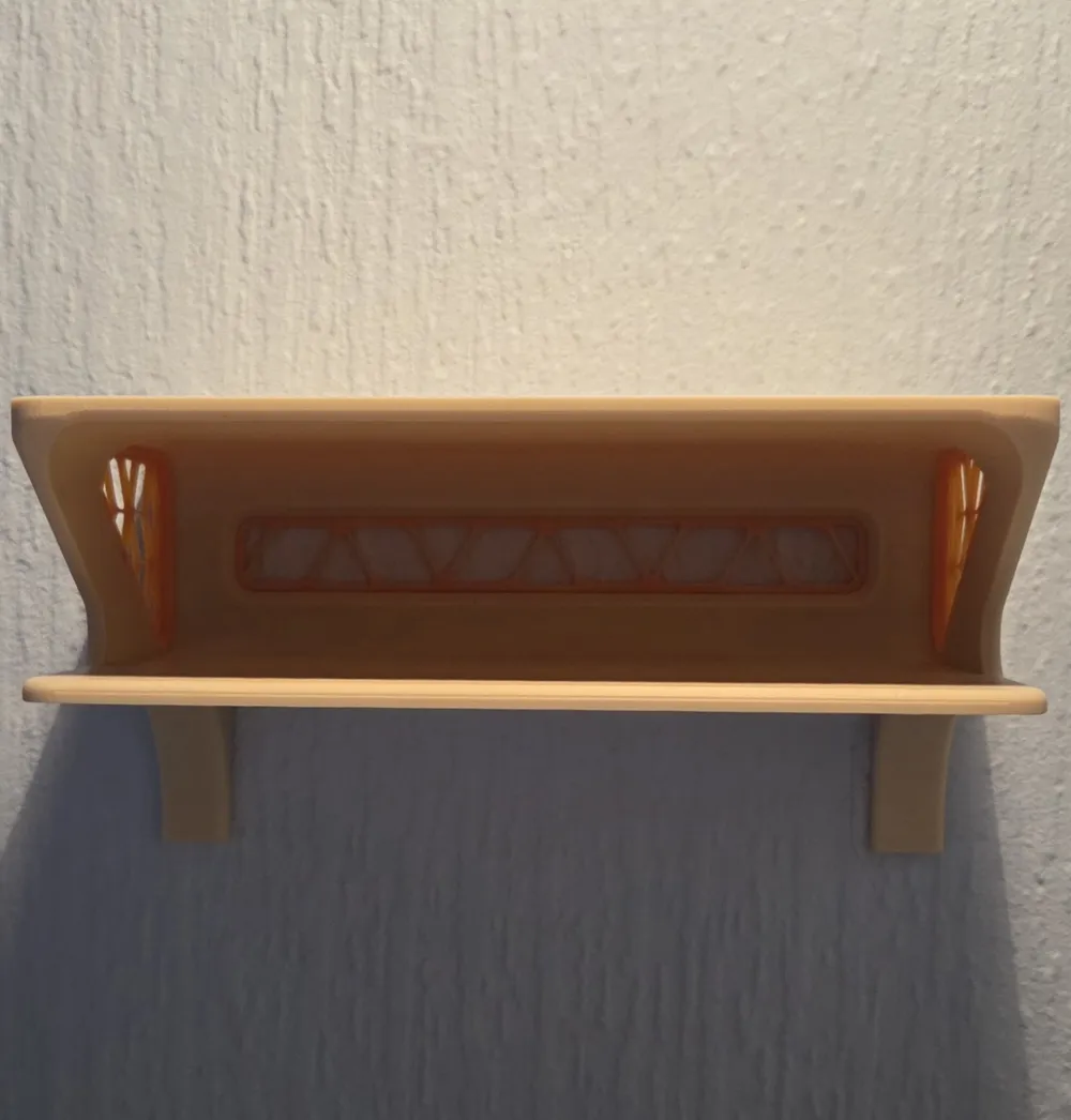 Wall shelf with decor - no AMS needed. - Free 3D Print Model - MakerWorld