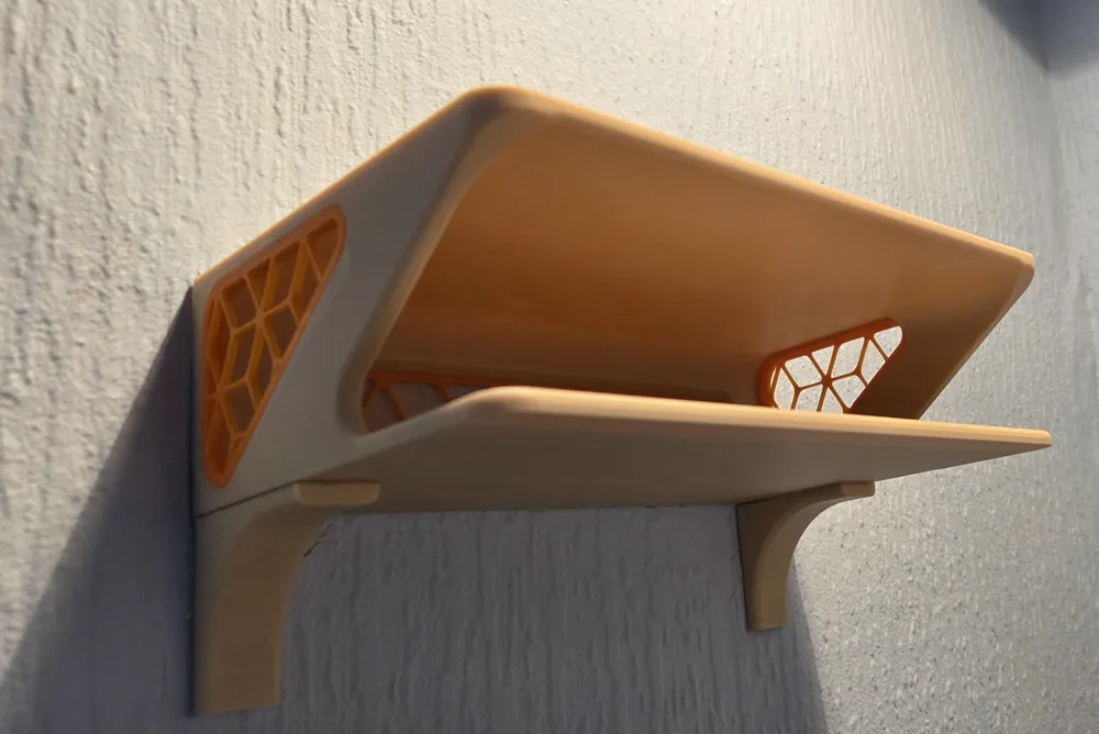 Wall shelf with decor - no AMS needed. - Free 3D Print Model - MakerWorld