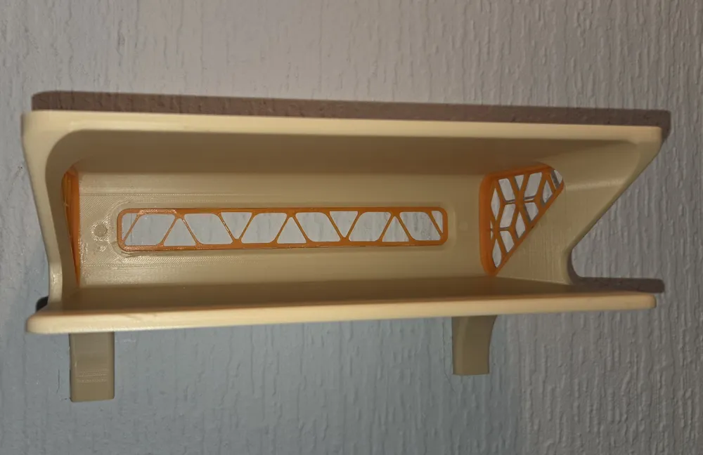 Wall shelf with decor - no AMS needed. - Free 3D Print Model - MakerWorld