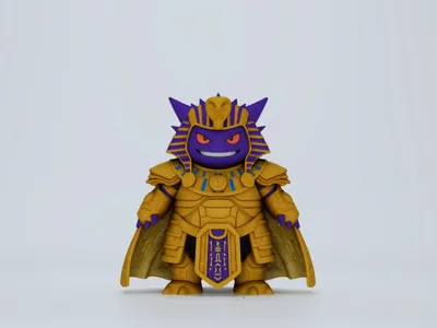 Gengar wearing golden pharaoh armor