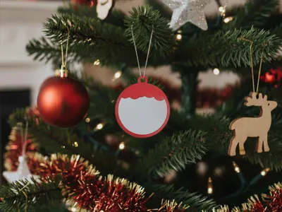 Two-Color Christmas Ball Ornament