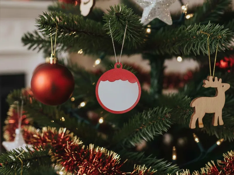 Two-Color Christmas Ball Ornament