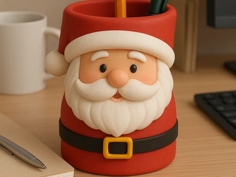 Santa Claus Pencil Holder
