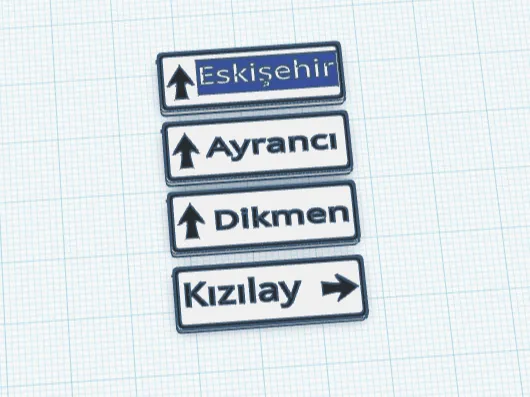 Kızılay levha tabela