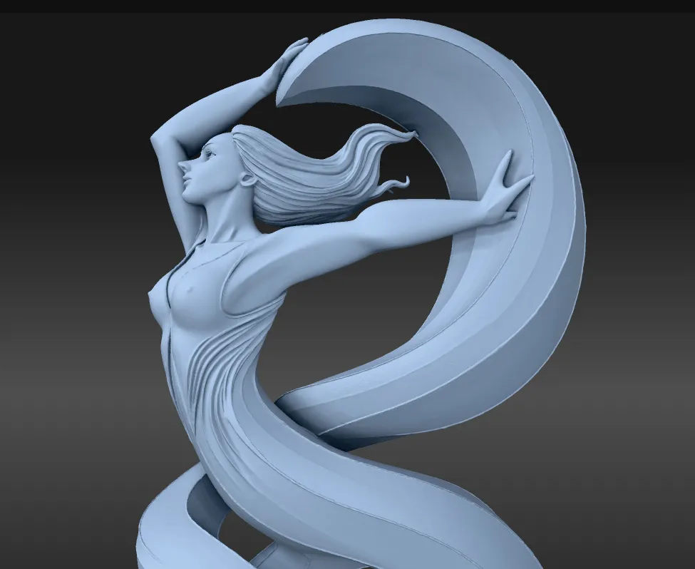 Dancing Woman Statue - Free 3D Print Model - MakerWorld