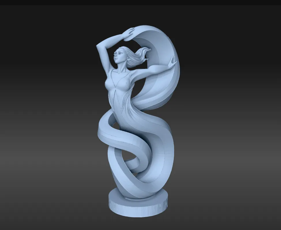 Dancing Woman Statue - Free 3D Print Model - MakerWorld