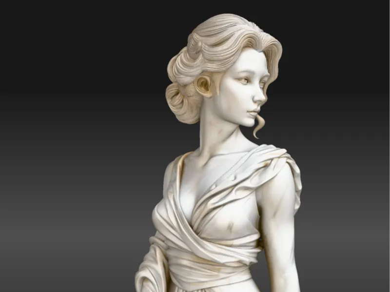 Stone Woman Sculpture