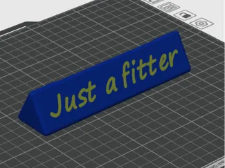 Desk name block with business car holder