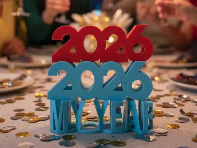 2026 WILL BE MY YEAR New Year Ambigram Display