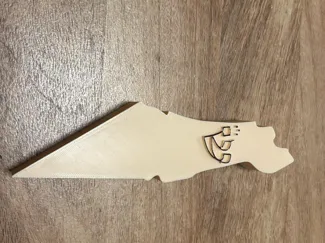 Mezuzah in the shape of the Land of Israel
