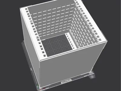 10-inch rack 6U280 rack 3D (requires 300mm printing size)