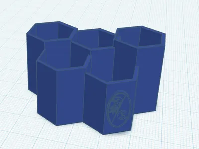 Pen holder with SC Freiburg Logo