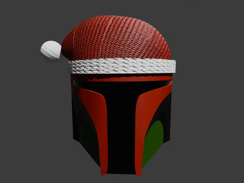 Santa's mandalorian helmet version 2  (NO AMS)