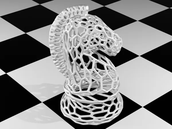 Cavalier d'échecs style Voronoi