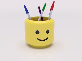 Bick Character Head Pen Holder