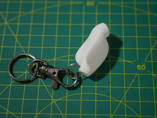 3D printed bird keychain