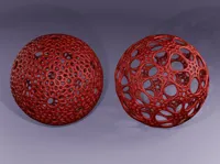 Boules de Noël effet Voronoi et fil de fer — photo 1