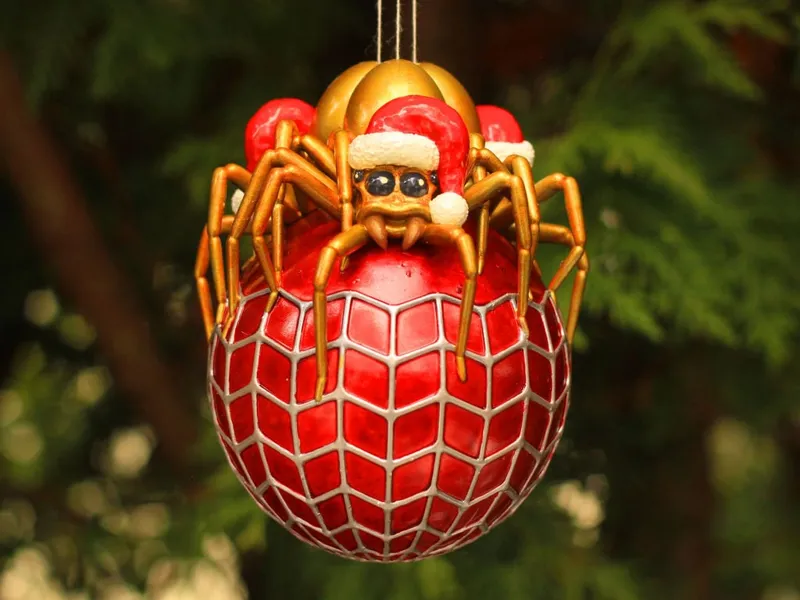 Spider Christmas Bauble Ornament
