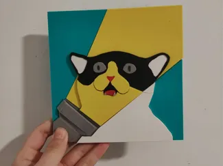 版画——惊呆猫猫头