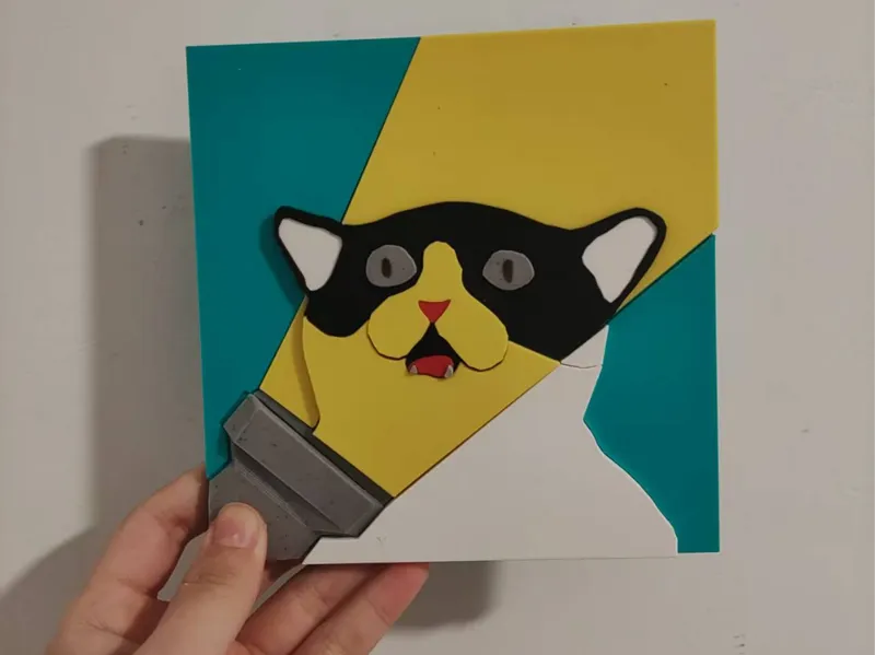 版画——惊呆猫猫头