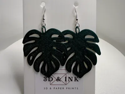 Monstera Earrings/keychain