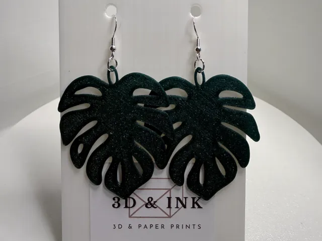Monstera Earrings/keychain