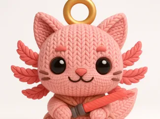 Axolotl Kitten Jedi