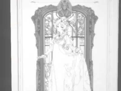 Frieren lithophane with photo frame