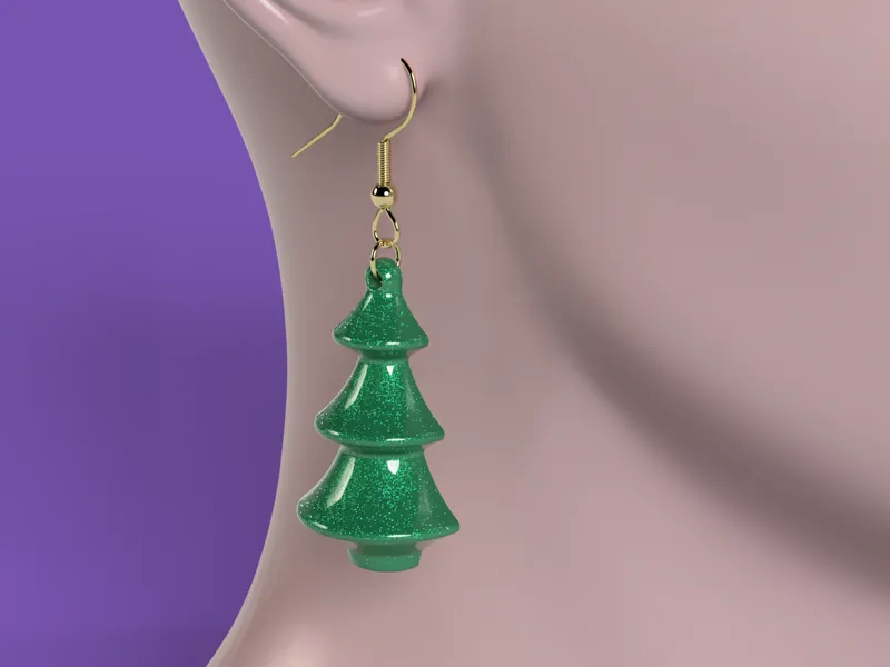Christmas tree earrings