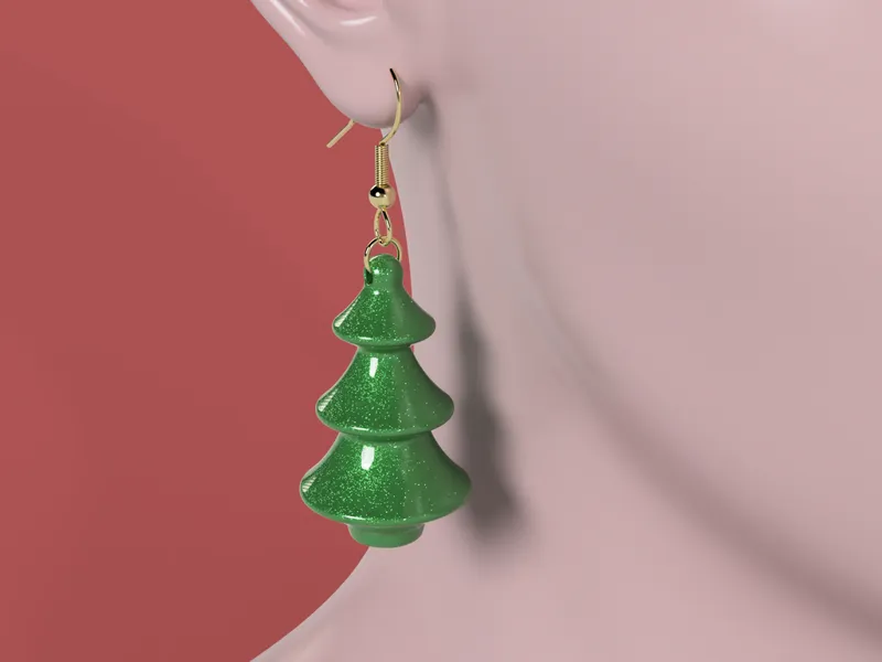 Christmas tree earrings